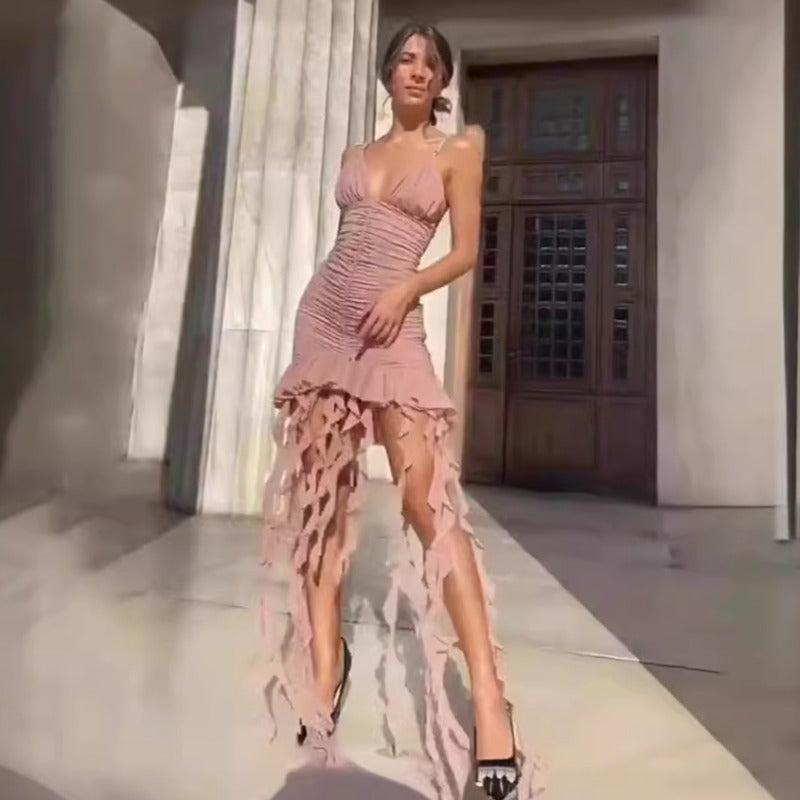 Women Dresses Spring Sexy Backless Spaghetti Straps Dress