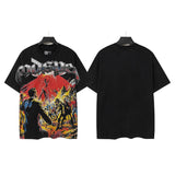 Godspeed men's short-sleeve t-shirt - washed print, hotfix rhinestone detail, streetwear style
