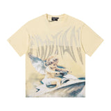 Men's t-shirt with rhinestone print, 100% cotton, american vintage style