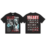 Vally men's short-sleeve t-shirt - washed, streetwear print, european & american style