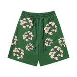 Denim Tears Shorts Yellow floral cotton
