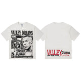 Vally men's short-sleeve t-shirt - washed, streetwear print, european & american style