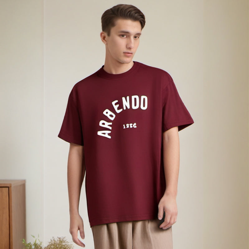 Men T Shirts Vintage Letter Print Short Sleeve T-shirt Men and Women Loose
