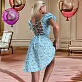 Homecoming Dresses Tight Halter Strap Short Sleeve Dress