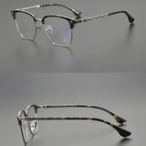 CHH Chrome Hearts Glasses Dragon Totem Half Frame Anti-Blue Pure Titanium Retro Myopia Glasses Frame