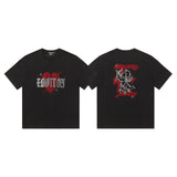 Men's t-shirt with rhinestone print, 100% cotton, american vintage style