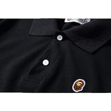 Bathing Ape T Shirt Solid Color Casual Embroidered Short-Sleeved Polo Shirt
