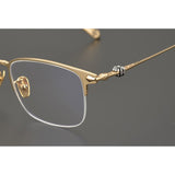 CHH Chrome Hearts Glasses Japanese Refined Versatile Business Square Pure Titanium Ultra Light Glasses Frame