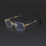 CHH Chrome Hearts Glasses Frameless Ultra Light Pure Titanium Myopia Anti-Blue Retro Glasses Frame