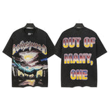 Godspeed men's short-sleeve t-shirt - washed print, hotfix rhinestone detail, streetwear style