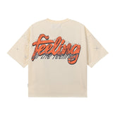 Bkys hotfix rhinestone american streetwear hip-hop print 100% cotton t-shirt