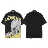 Godspeed men's short-sleeve t-shirt - washed print, hotfix rhinestone detail, streetwear style