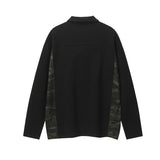Unisex long-sleeved shirt autum camouflage patchworkpolo shirt