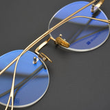 CHH Chrome Hearts Glasses Ultra Light Frameless Pure Titanium Simple Myopia Glasses Frame