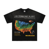 Duaa washed cotton t-shirt g american retroprinting
