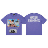 Mixed emotion cross-border t-shirt rhinestone printingg pure cottonprinting