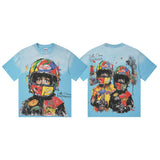 Vally men's short-sleeve t-shirt - washed, streetwear print, european & american style