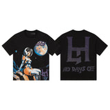 Life hustlere short-sleeved t-shirt men's pure cotton street printing fashion