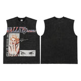 Vally men's short-sleeve t-shirt - washed, streetwear print, european & american style