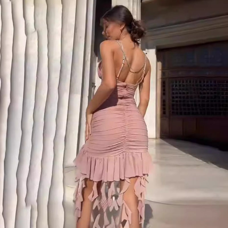 Women Dresses Spring Sexy Backless Spaghetti Straps Dress