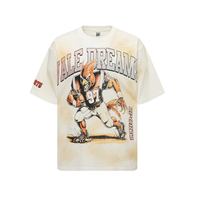 Valleyt-shirt men's american hip hop printingg pure cotton