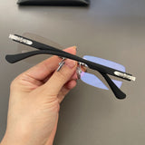 CHH Chrome Hearts Glasses Frame Vintage Frameless Punched Personality Ultra Light Thick Temple