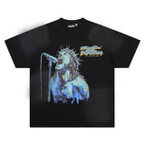 Hip-hop streetwear short sleeve tee - 100% cotton street print