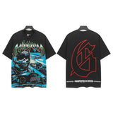 Godspeed men's short-sleeve t-shirt - washed print, hotfix rhinestone detail, streetwear style