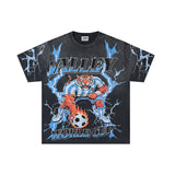 Valley men's t-shirt - short sleeve, washed print, 100% cotton streetwear