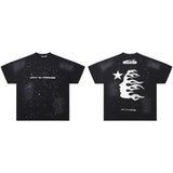 Hip-hop streetwear short sleeve tee - 100% cotton street print