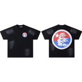 Hip-hop streetwear short sleeve tee - 100% cotton street print