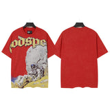 Godspeed men's short-sleeve t-shirt - washed print, hotfix rhinestone detail, streetwear style