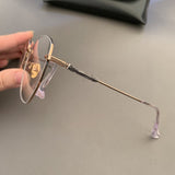 CHH Chrome Hearts Glasses Ultra-light gold silk edge large face myopia glasses frame