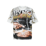 Men's t-shirt with rhinestone print, 100% cotton print