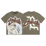 Mixed emotion men's t-shirt - short sleeve, hotfix rhinestone print, 100% cotton