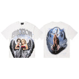 Men's t-shirt with rhinestone print, 100% cotton, american vintage style