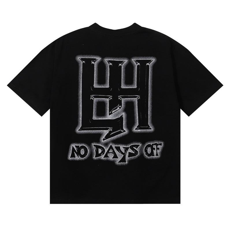 Life hustlers american hot diamond direct injection street printing pure cotton t-shirt g