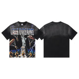 Vally men's short-sleeve t-shirt - washed, streetwear print, european & american style