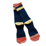 Kapital Sock Heel Smiley Socks Japanese Hiata Hehong Smiley RetroMid-Calf Socks Double Needle Thick Thread