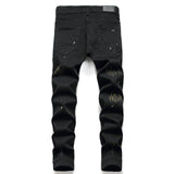 Amiri Jeans Rivets Ripped Stretch Jeans