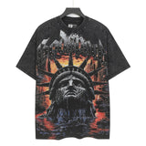Godspeed men's short-sleeve t-shirt - washed print, hotfix rhinestone detail, streetwear style
