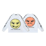 Men's long-sleeve t-shirt - washed cotton print - streetwear