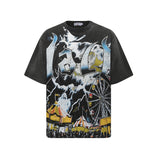 Men's t-shirt with rhinestone print, 100% cotton print