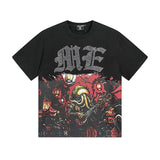 Mixed emotion men's t-shirt - short sleeve, hotfix rhinestone print, 100% cotton