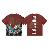 Men's t-shirt with rhinestone print, 100% cotton, american vintage style