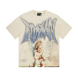 Mixed emotion men's t-shirt - short sleeve, hotfix rhinestone print, 100% cotton