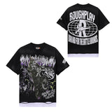 Rough play hot diamond direct spray printing pure cotton t-shirt