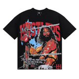 Life hustlers hot diamond pure cotton t-shirt g direct injection american printing