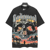 Godspeed men's short-sleeve t-shirt - washed print, hotfix rhinestone detail, streetwear style