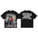 Mixed emotion cross-border t-shirt rhinestone printingg pure cottonprinting